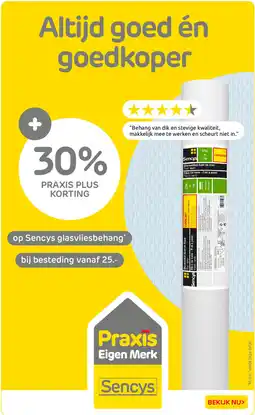 Praxis Sencys glasvliesbehang aanbieding