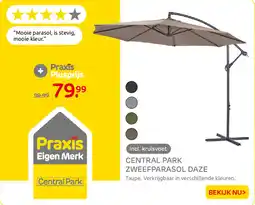 Praxis Central park zweefparasol daze aanbieding