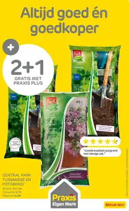 Praxis Central park tuinaarde en potgrond aanbieding