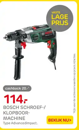 Praxis Bosch schroef / klopboor machine aanbieding