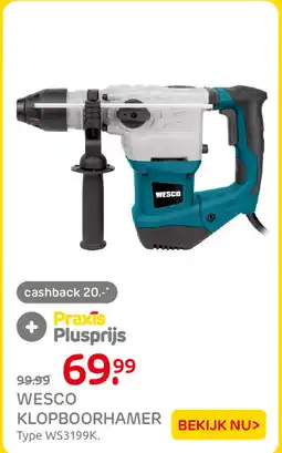 Praxis Wesco klopboorhamer aanbieding