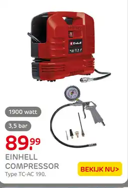 Praxis Einhell compressor aanbieding