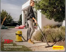 Praxis Kärcher nat/droogzuiger aanbieding