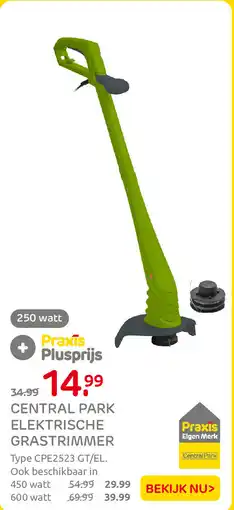 Praxis Central park elektrische grastrimmer aanbieding