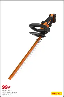 Praxis Worx accu heggenschaar aanbieding