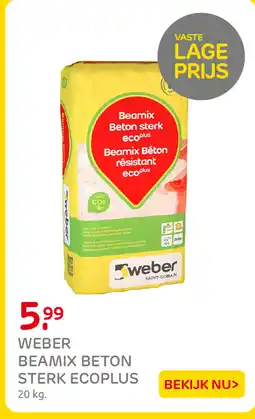 Praxis Weber beamix beton sterk ecoplus aanbieding
