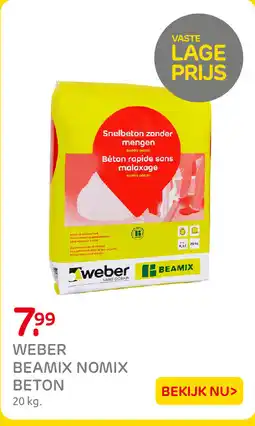 Praxis Weber beamix nomix beton aanbieding