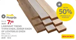 Praxis Laminaat trend titan eiken, zomer eiken of lichtgrijs eiken aanbieding