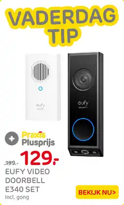 Praxis Eufy video doorbell E340 set aanbieding
