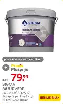 Praxis Sigma muurverf aanbieding