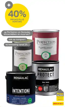 Praxis Op Perfection en Renaulac binnenlakken en muurverf aanbieding