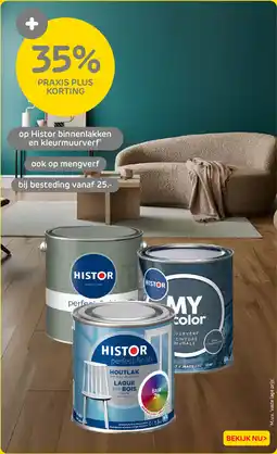 Praxis Op Histor binnenlakken en kleurmuurverf aanbieding