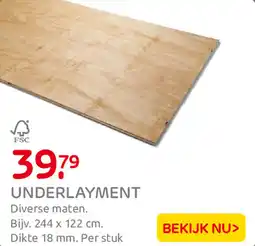 Praxis Underlayment aanbieding