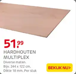 Praxis Hardhouten multiplex aanbieding