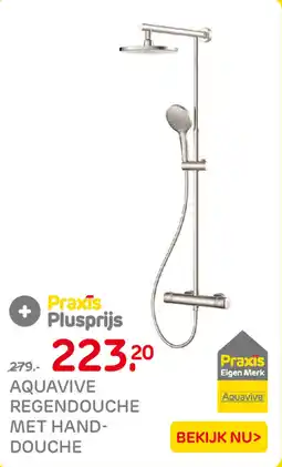 Praxis Aquavive regendouche met handdouche aanbieding