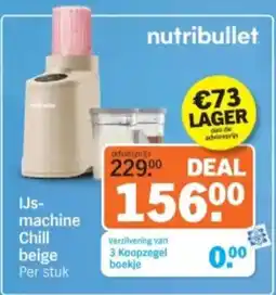 Albert Heijn Nutribullet IJs machine Chill beige aanbieding