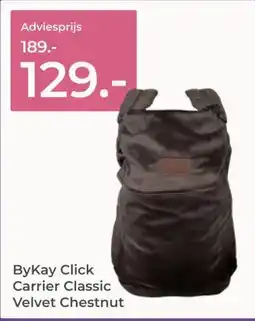 Prenatal ByKay Click Carrier Classic Velvet Chestnut aanbieding