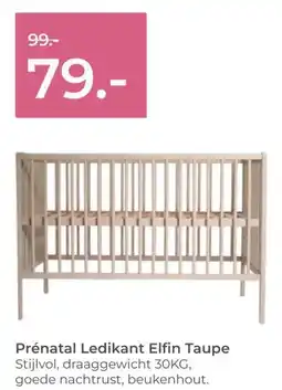 Prenatal Prénatal Ledikant Elfin Taupe aanbieding