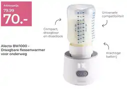 Prenatal Alecto BW1000 - Draagbare flessenwarmer voor onderweg aanbieding