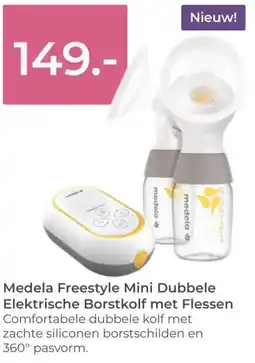 Prenatal Medela Freestyle Mini Dubbele Elektrische Borstkolf met Flessen aanbieding