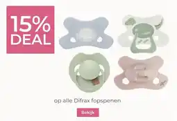 Prenatal op alle Difrax fopspenen aanbieding