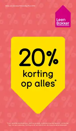 Leen Bakker Bekijk alles met 20% korting aanbieding