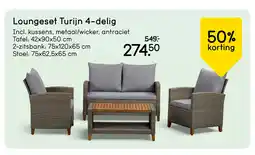 Leen Bakker Bekijk Loungeset Turijn 4-delig aanbieding