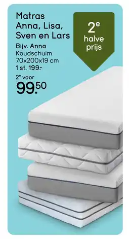 Leen Bakker Bekijk Matras Anna, Lisa, Sven en Lars aanbieding