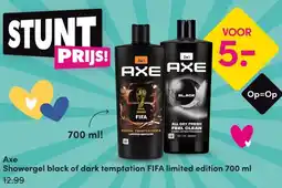 DA Axe Showergel black of dark temptation FIFA limited edition aanbieding