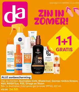 DA ALLE zonbescherming aanbieding