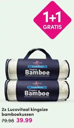 DA 2x Lucovitaal kingsize bamboekussen aanbieding