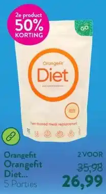 Holland & Barrett Orangefit Diet Vanillesmaak – 325g aanbieding