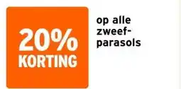GAMMA op alle zweef- parasols aanbieding