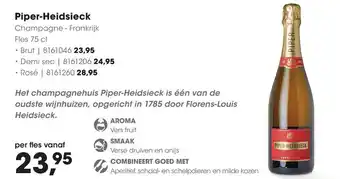 HANOS Piper-heidsieck 75cl aanbieding