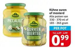 Hoogvliet Kühne zuren of mosterd aanbieding