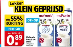Hoogvliet Melkunie houdbare melk aanbieding
