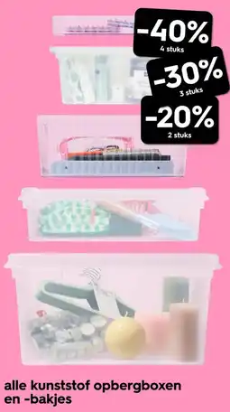 HEMA Alle kunststof opbergboxen en bakjes aanbieding