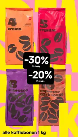 HEMA Alle koffiebonen aanbieding