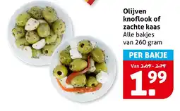 Hoogvliet Olijven knoflook of zachte kaas aanbieding