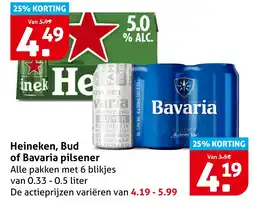 Hoogvliet Heineken, Bud of Bavaria pilsener aanbieding