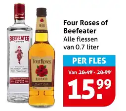 Hoogvliet Four Roses of Beefeater aanbieding