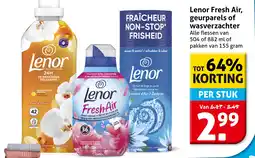 Hoogvliet Lenor Fresh Air, geurparels of wasverzachter aanbieding