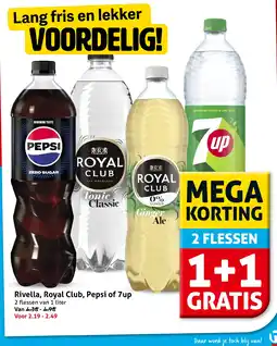 Hoogvliet Rivella, Royal Club, Pepsi of 7up aanbieding