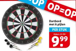 Hoogvliet Dartbord met 6 pijlen aanbieding