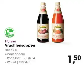 HANOS Vruchtensappen 50cl aanbieding