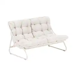 Van Cranenbroek Bank 2-zit Buvolo creme met kussens aanbieding