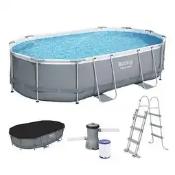 Van Cranenbroek Zwembad power steel ovaal 488 x 305 x 107 cm Bestway aanbieding