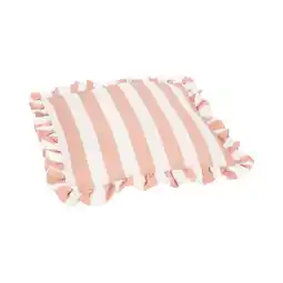 Van Cranenbroek Kussen franje stripe oranje 45 cm aanbieding