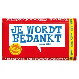 PLUS Tony's Chocolonely Melk Bedankt aanbieding