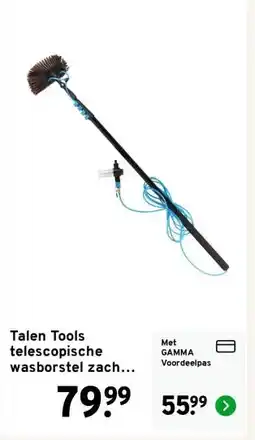 GAMMA Talen Tools telescopische wasborstel zacht 650 cm aanbieding